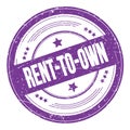 RENT-TO-OWN text on violet indigo round grungy stamp