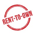 RENT-TO-OWN text written on red grungy round stamp Royalty Free Stock Photo