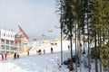 Rent wooden houses in the ski resort of Bukovel - Ukraine. Winter holidays.