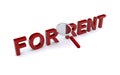 for rent word on white Royalty Free Stock Photo