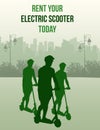 Rent your electric scooter. Poster for electric scooter rentals