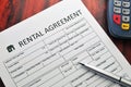 Rental agreement Royalty Free Stock Photo