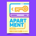 Rental Apartment Creative Promo Banner Vector