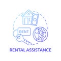Rental assistance concept icon