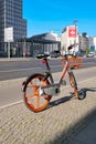 Rental bike on Potsdamer Platz in Berlin Royalty Free Stock Photo