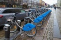 Rental bikes in Goteborg Royalty Free Stock Photo