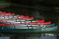Rental boats anchored Royalty Free Stock Photo