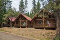 Rental cabins inside Willow Lake County Park Campground