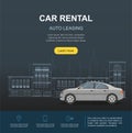 Rental car and Auto leasing banner. Rental concepts Royalty Free Stock Photo