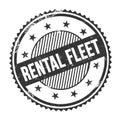 RENTAL FLEET text written on black grungy round stamp