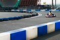 Go cart in a corner of race track