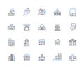 Rental homes line icons collection. Lease, Housing, Property, Tenant, Landlord, Rental, Residence vector and linear