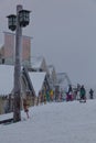 Rental shops at Snowshoe Mountain Resort in West Virginia Royalty Free Stock Photo