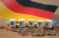 Rente the german word for pension Royalty Free Stock Photo