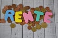 Rente- the german word for pension Royalty Free Stock Photo