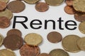 Rente pension in german Royalty Free Stock Photo