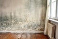 A rented flat with mould on the wall created with generative AI technology