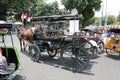 A rented horse carriage