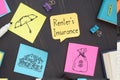 Renter's insurance is shown on the business photo using the text Royalty Free Stock Photo