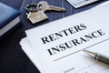 Renters Insurance policy agreement Royalty Free Stock Photo