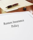 Renters Insurance Policy