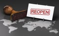 Reopen global economy after crisis Royalty Free Stock Photo
