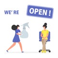 Reopen Hairdresser Salon Social distancing People