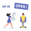 Reopen Hairdresser Salon Social distancing People