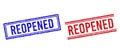 Distress Textured REOPENED Stamp Seals with Double Lines