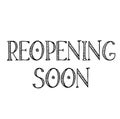 Reopening soon label Royalty Free Stock Photo