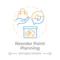 Reorder point planning duo tone concept icon
