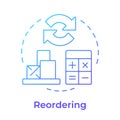 Reordering blue gradient concept icon Royalty Free Stock Photo