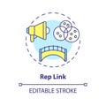 Rep link multi color concept icon