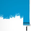 repainting with paint roller Royalty Free Stock Photo