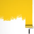 repainting with paint roller Royalty Free Stock Photo