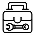 Repair air conditioner box icon, outline style Royalty Free Stock Photo