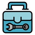 Repair air conditioner box icon vector flat Royalty Free Stock Photo