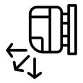 Repair air conditioner direction icon, outline style Royalty Free Stock Photo