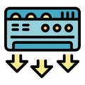 Repair air conditioner forced icon vector flat Royalty Free Stock Photo