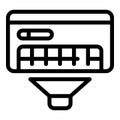 Repair air conditioner heat icon, outline style Royalty Free Stock Photo