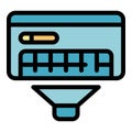 Repair air conditioner heat icon vector flat Royalty Free Stock Photo