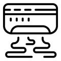 Repair air conditioner home icon, outline style Royalty Free Stock Photo