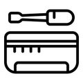 Repair air conditioner screwdriver icon, outline style Royalty Free Stock Photo