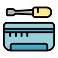 Repair air conditioner screwdriver icon vector flat Royalty Free Stock Photo