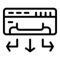 Repair air conditioner service icon, outline style Royalty Free Stock Photo