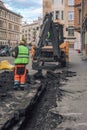 Repair of asphalt pavement on a city street