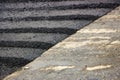 Repair of asphalt process of restoration of a road cloth Royalty Free Stock Photo