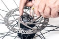 repair of bicycle wheel brake disk