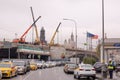 Repair of the Big Moskvoretsky Bridge Royalty Free Stock Photo