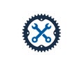 Repair Bike Cycle Icon Logo Design Element Royalty Free Stock Photo